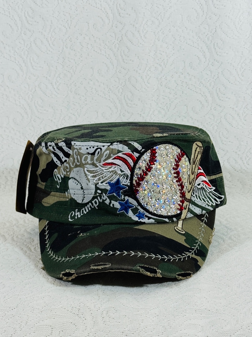 Men's Camouflage Baseball Accent Cap - Green